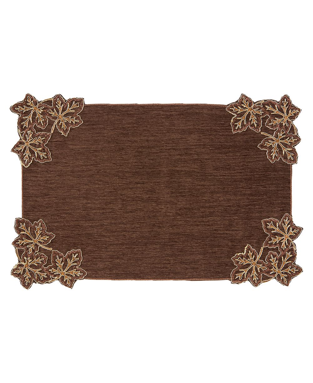 Lenox Lurex Leaves Velvet Rectangular Placemat, 13" x 19"