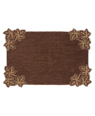 Lenox Lurex Leaves Velvet Rectangular Placemat, 13" x 19"