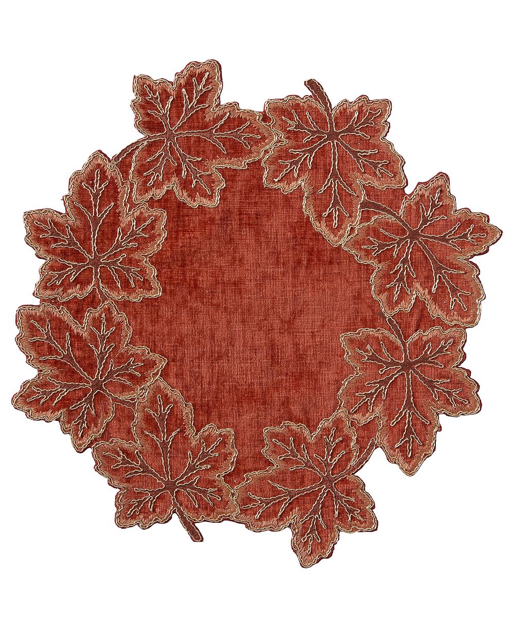 Подтарельник Lenox Lurex Leaves Velvet Round 15" x 15"