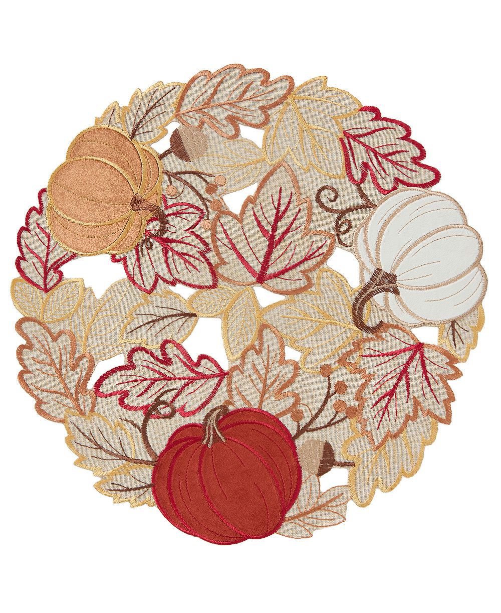 Elrene Круглая салфетка Pumpkin Picking, 15"