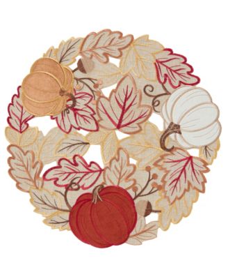 Elrene Круглая салфетка Pumpkin Picking, 15"