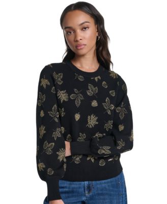 Свитер KARL LAGERFELD PARIS Petite Lurex Motif Crewneck
