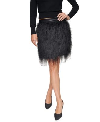 DKNY женская мини-юбка City Fringe