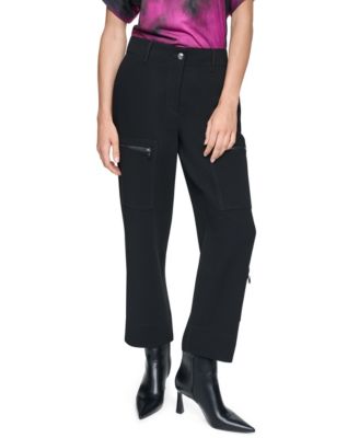Женские прямые брюки с карманами на молнии DKNY