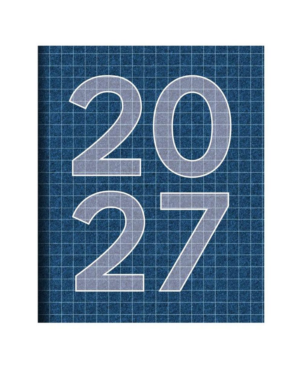 TF Publishing Paper Goods 2027 Naval Grid Large Monthly Planner