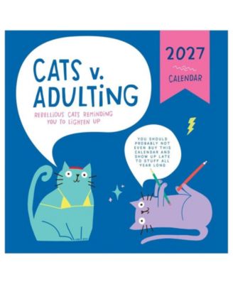 TF Publishing Paper Goods 2027 Cat vs Adulting Wall Calendar