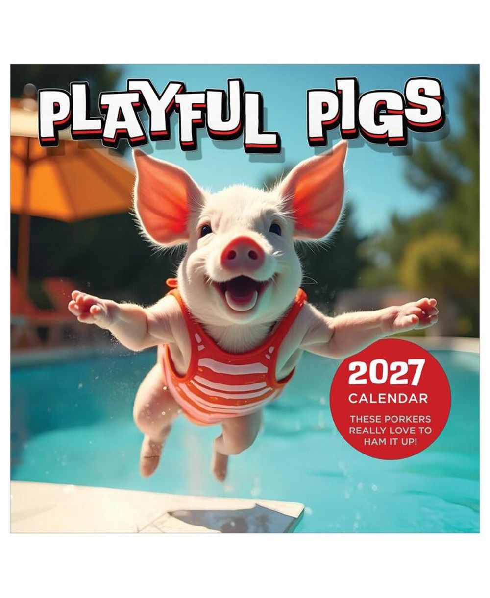 TF Publishing Paper Goods 2027 Playful Pigs Wall Calendar