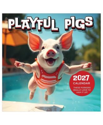 TF Publishing Paper Goods 2027 Playful Pigs Wall Calendar
