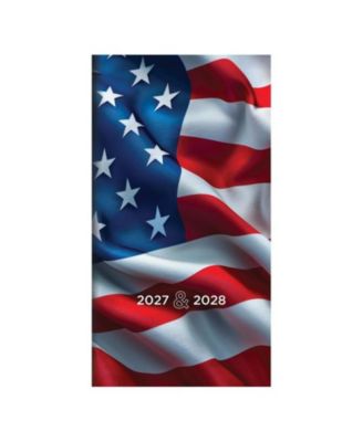 TF Publishing Paper Goods 2027-2028 Flag Small Monthly Pocket Planner