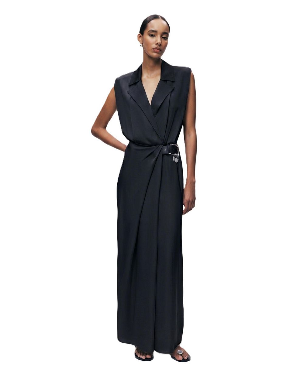 NOCTURNE Women's Embellished Belt-Detail Maxi Dress