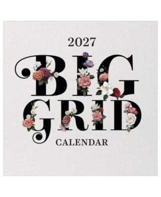 TF Publishing Paper Goods 2027 Big Grid-Floral Wall Calendar