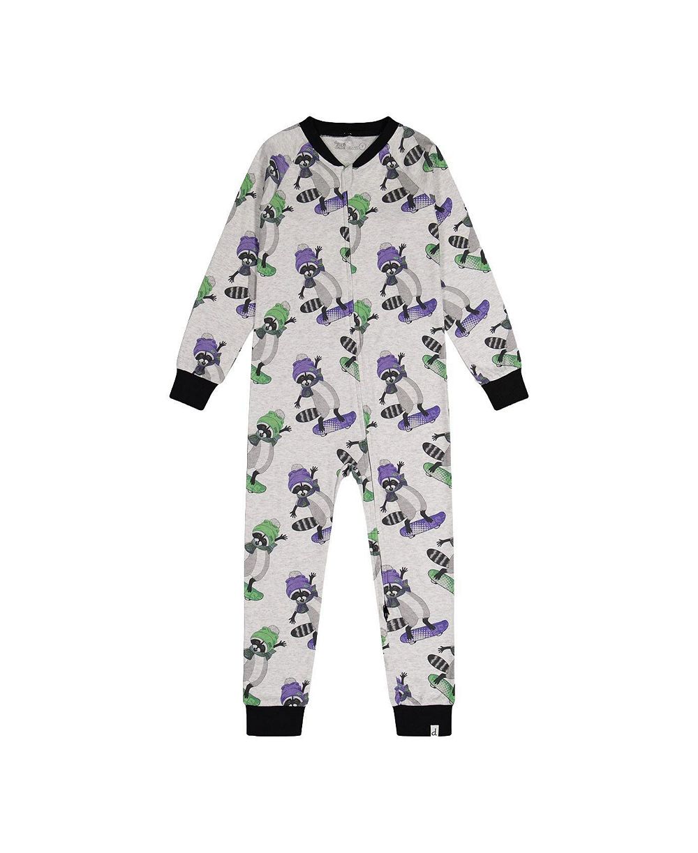 Детская пижама Deux par Deux 6-12 Cotton One Piece с принтом белки, бежевая