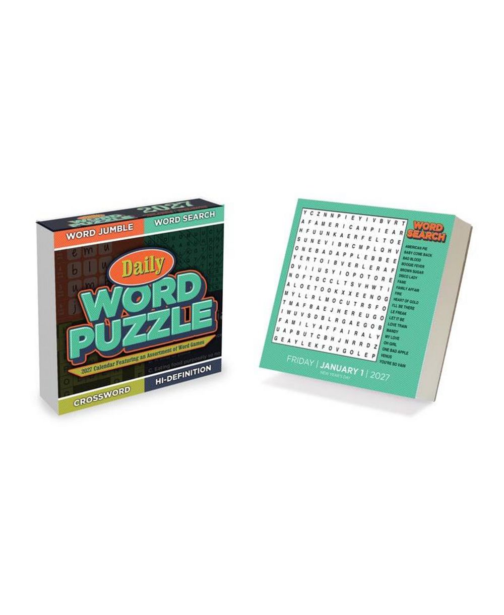 TF Publishing Paper Goods 2027 Daily Word Puzzle Daily Desktop Calendar