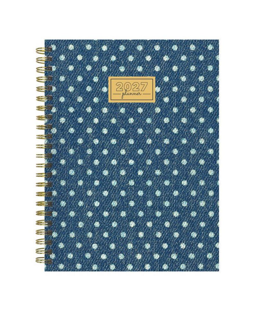 TF Publishing Paper Goods 2027 Denim Dots Medium Weekly Monthly Planner