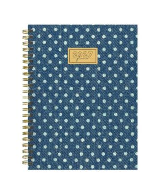 TF Publishing Paper Goods еженедельник-ежемесячник 2027 Denim Dots Medium