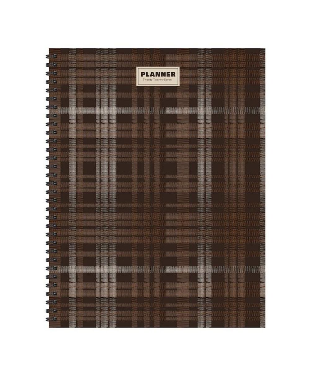 Ежедневник TF Publishing Paper Goods 2027 Native Twill, крупный, еженедельный/ежемесячный