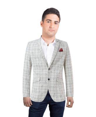 Мужской спортивный пиджак Elie Balleh Slim Fit Plaid Boucle