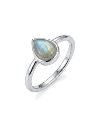 Кольцо Adornia Fine Silver Plated Labradorite Pear