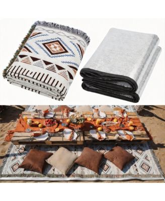 AOFAR 91"x 71" Picnic Blanket Beach Camping Sandproof Waterproof