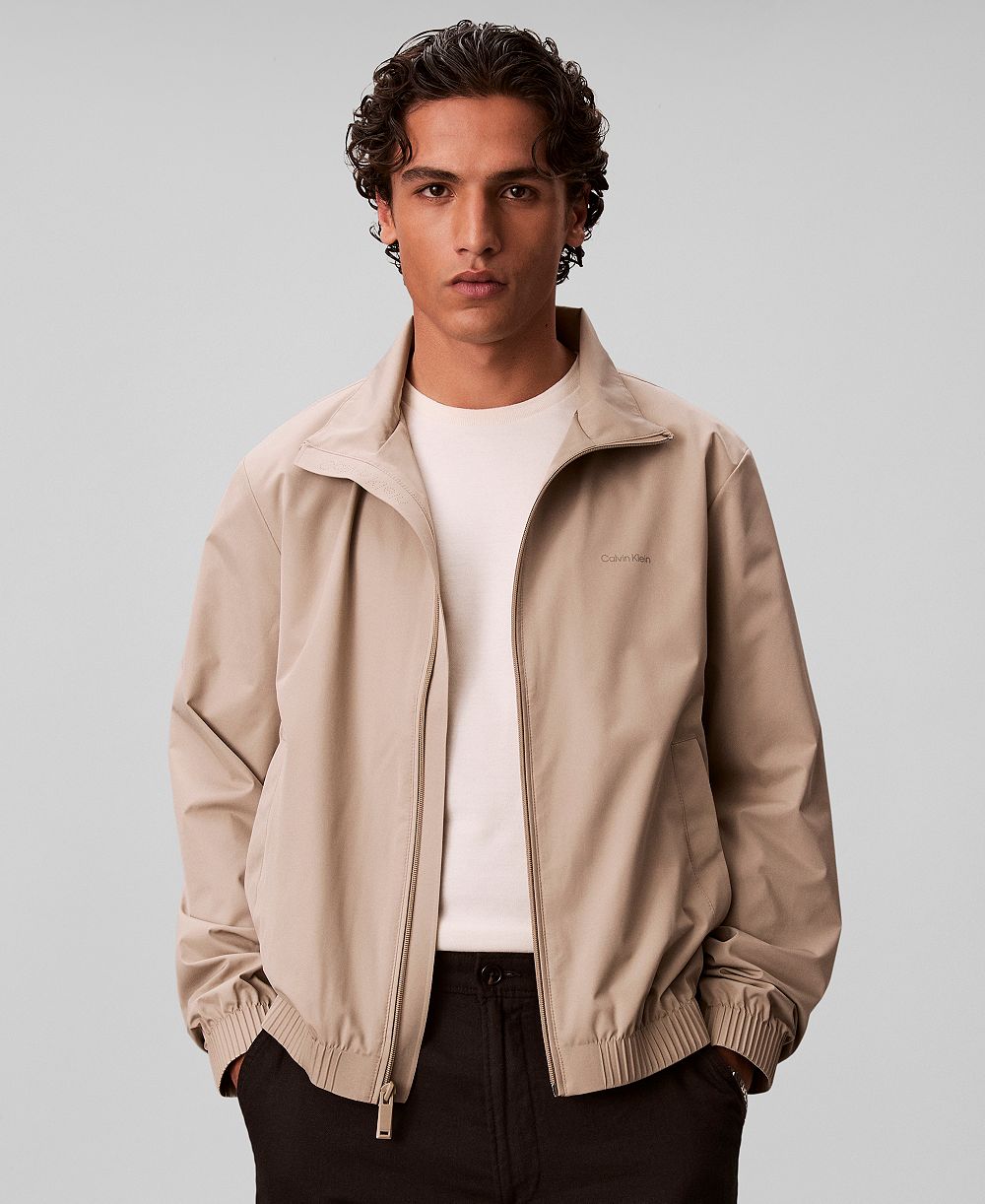 Calvin Klein Men's Lightweight Windbreaker Stand Collar Jacket