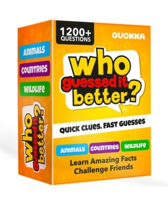 QUOKKA Настольная игра Who Guess It Better для детей от 6 лет - обучающая игра с животными и странами
