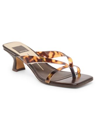 Dolce Vita Женские Brevel Vinyl Jelly Thong Low Block Heel Dress Sandals