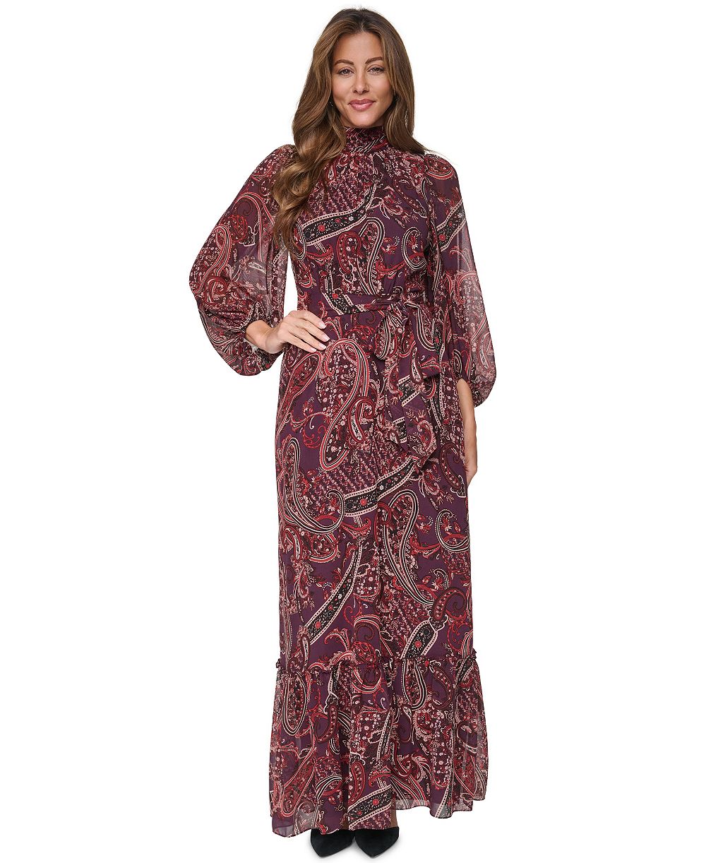 Женское платье Eliza J Mock Neck Tiered Maxi