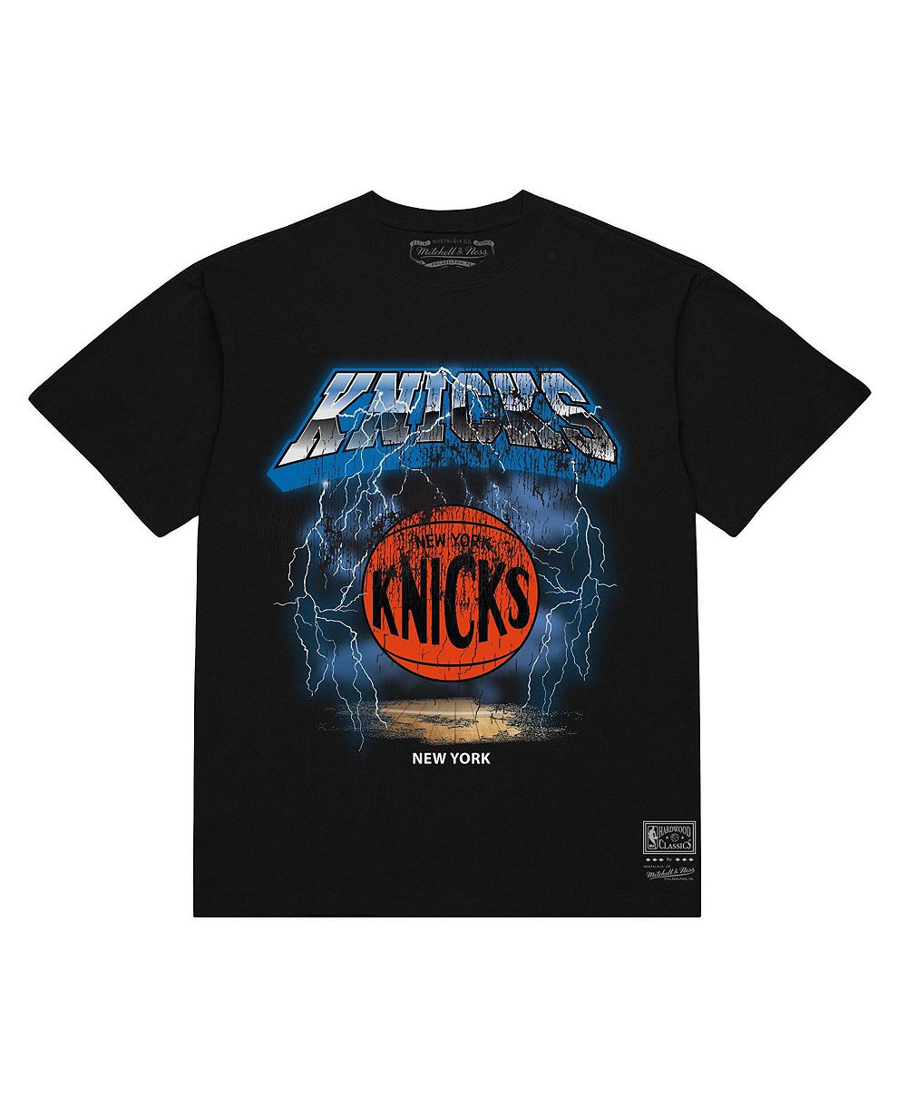 Мужская футболка Mitchell & Ness Black New York Knicks Lightning