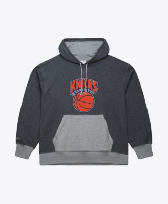 Мужская флисовая толстовка Mitchell & Ness Charcoal New York Knicks Legacy Vintage