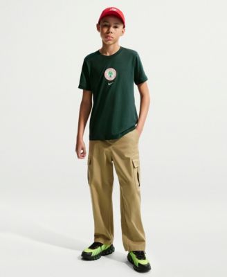 Футболка Nike Green Nigeria National Team Crest для мальчиков и девочек