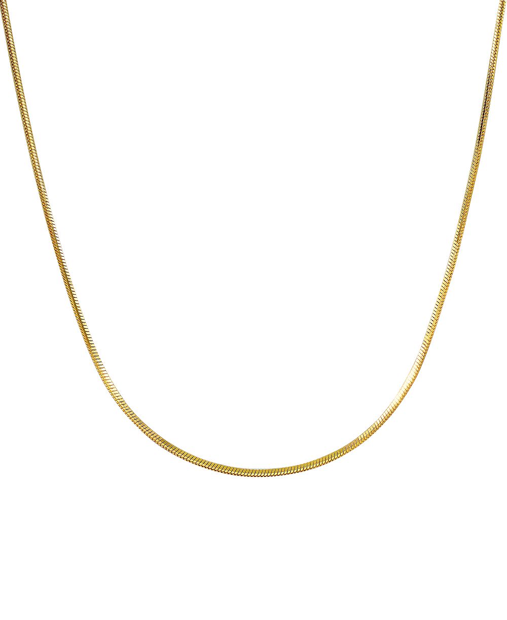 Ожерелье Square Snake Chain 18" из желтого золота 10k