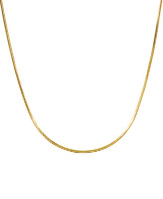 Ожерелье Square Snake Chain 18" из желтого золота 10k
