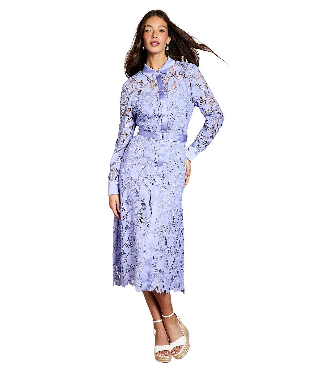 Coast Women's Lace Shirt Long Sleeve Dress