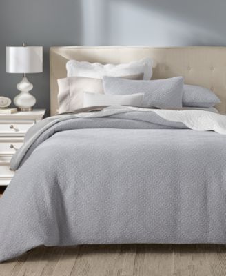 Charter Club Lattice Medallion Gray 3-Pc. Comforter Set, Full/Queen