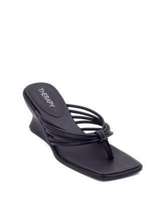 Therapy Australia Women's LEVEN Square Toe Thong Wedge Sandal