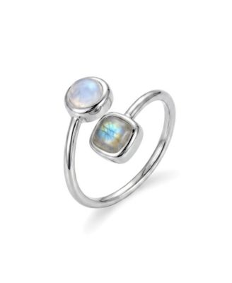 Кольцо Adornia Fine Silver Plated Labradorite and Moonstone Wrap Ring
