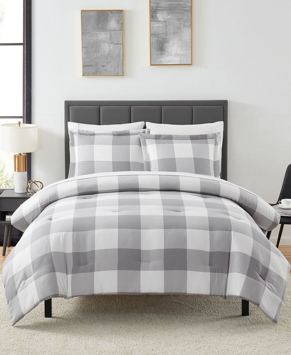 Sweet Home Collection Herringbone Weave Buffalo Check комплект постельного белья из 7 предметов, Full