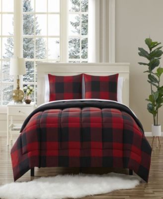 Sweet Home Collection Buffalo Plaid 7-Piece Comforter Set, Queen