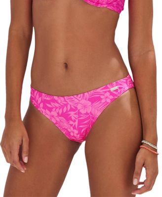 LASCANA Women's Floral Print Classic Bikini Mid-Rise Swim Bottom