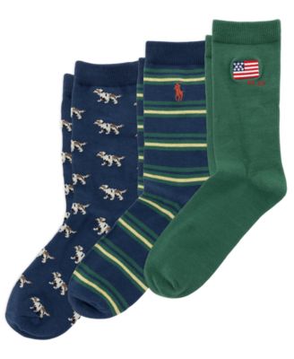 Носки Polo Ralph Lauren Boys' 4-11 Flag RL67, 3-Pack
