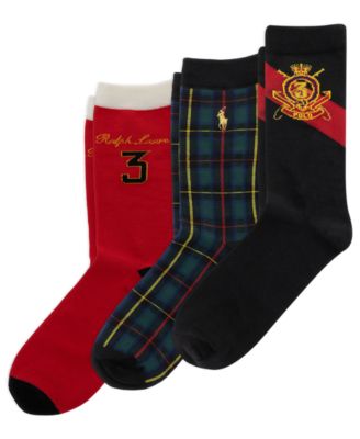Мальчишеские носки Polo Ralph Lauren Boys' 4-11 Polo Crest, упаковка 3 шт