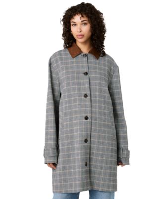 French Connection Women's Collared Relaxed Oversized Midi Jacket