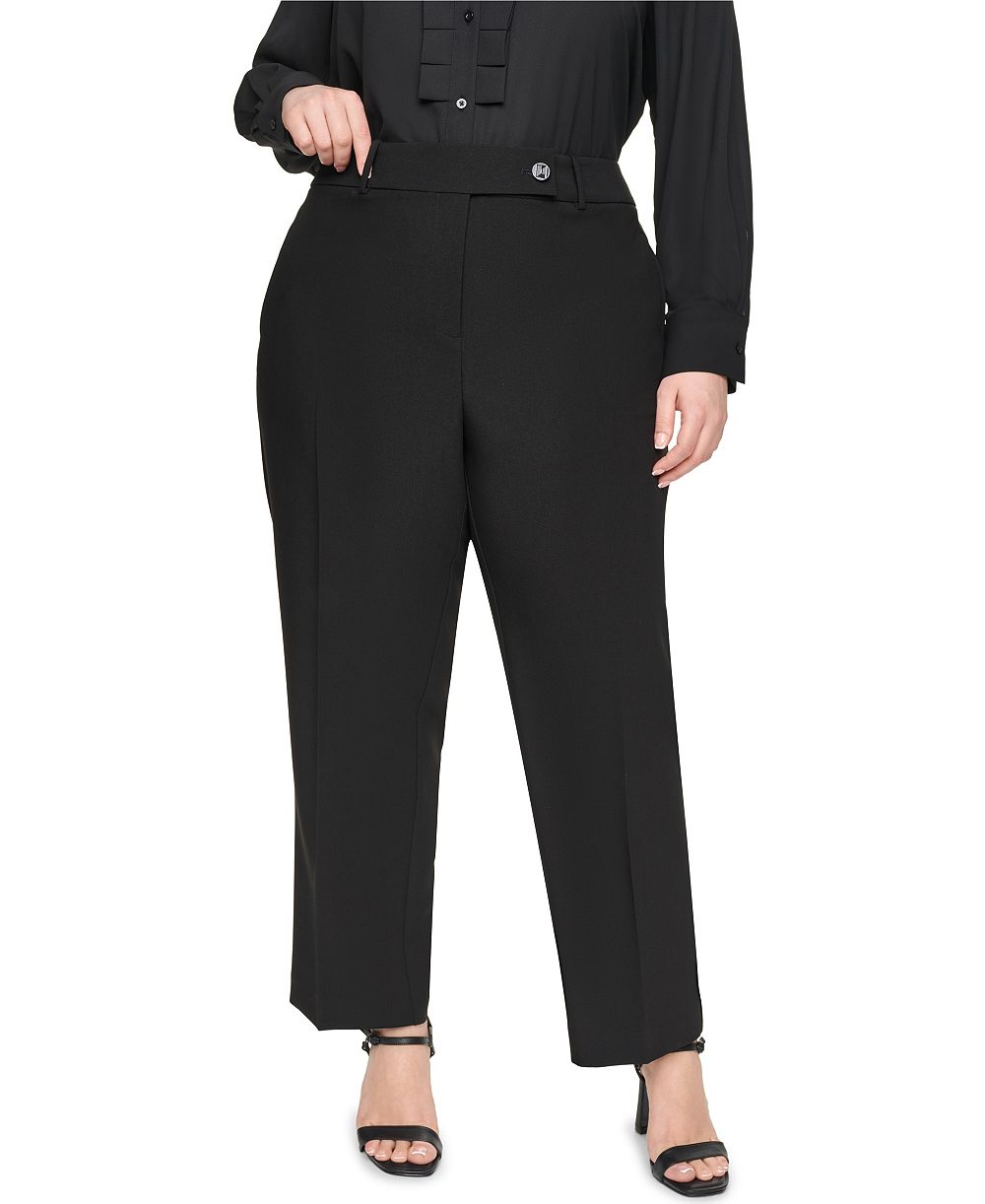 KARL LAGERFELD PARIS Plus Size Mid-Rise Ankle Pants
