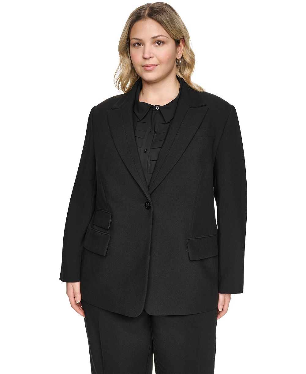 KARL LAGERFELD PARIS Plus Size блейзер с одной пуговицей