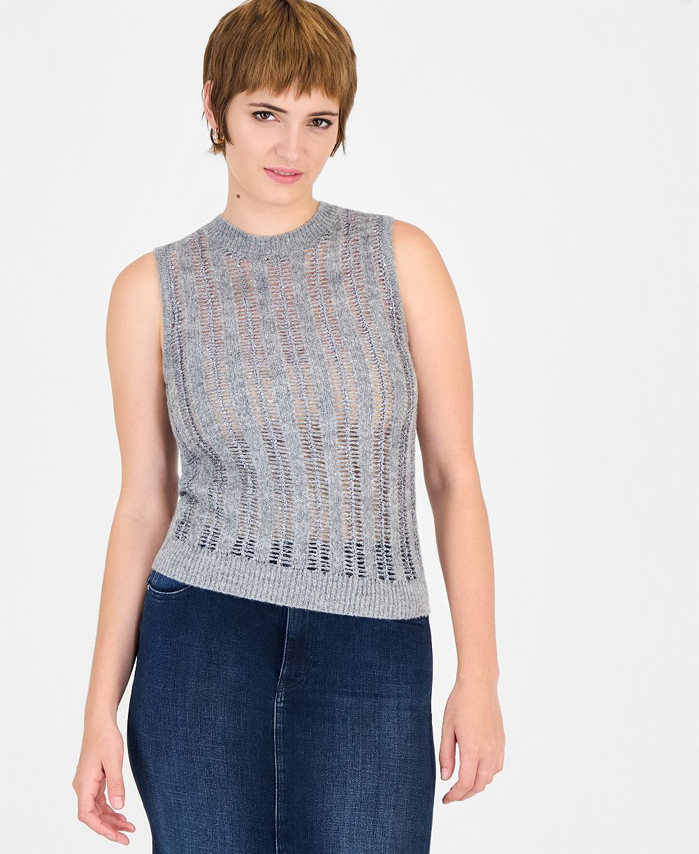 GUESS Women's Cecilia Sleeveless Sequin Sweater