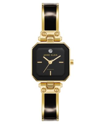 Anne Klein Женские кварцевые часы с восьмиугольным золотистым корпусом, 24mm