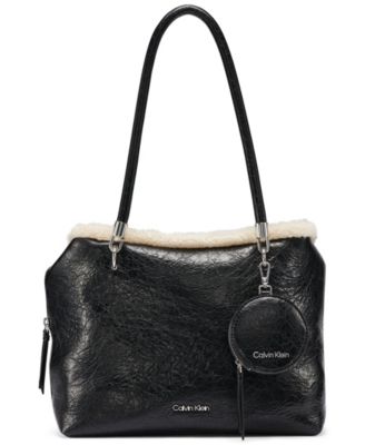Calvin Klein Waverly Mini Sherpa Tote Handbag