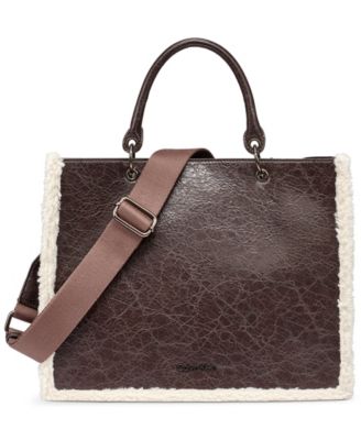 Calvin Klein Kieran Medium Sherpa Tote Handbag