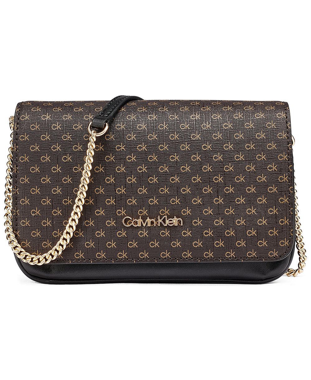 Calvin Klein Magnetic Snap Emma Mini Crossbody Satchel Handbag