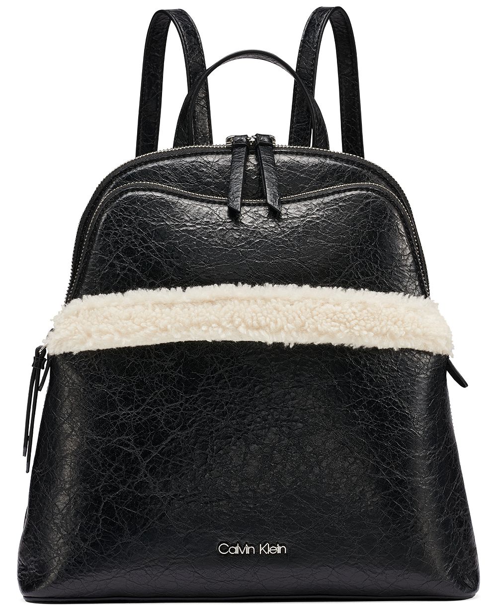 Calvin Klein Sylvie Medium Zip-Top Backpack Messenger